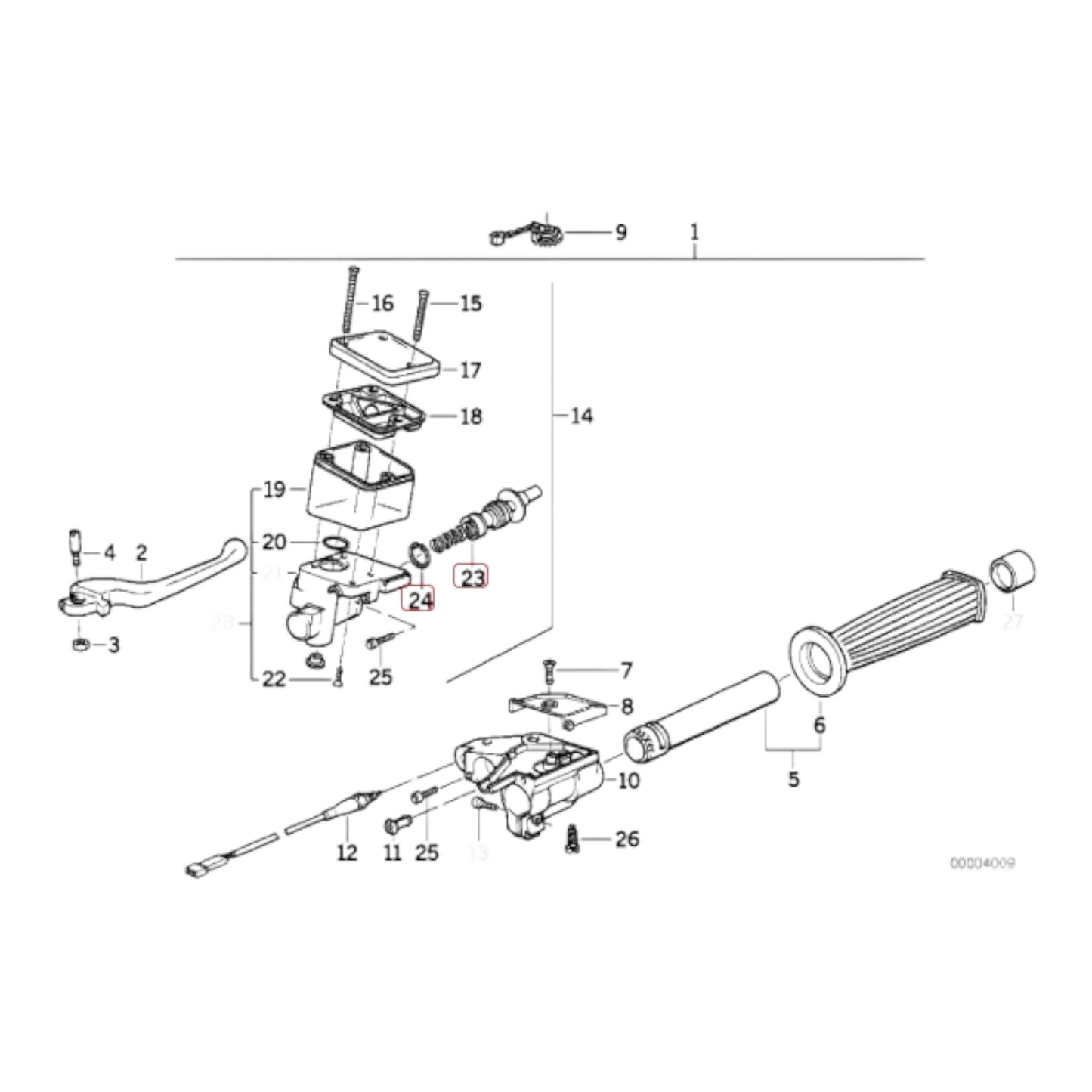 Front brake master cylinder repair kit 13MM NEW 32722302356