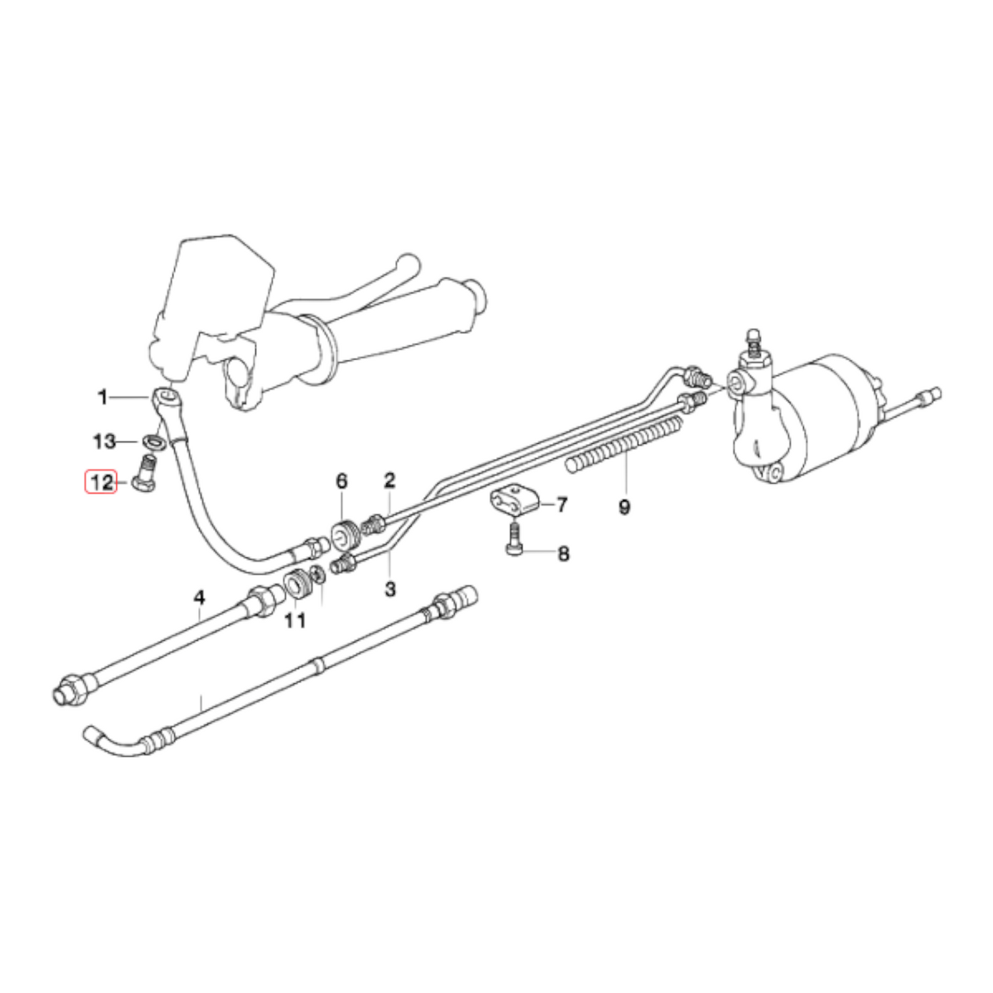 Brake hose banjo bolt NEW 34321242205