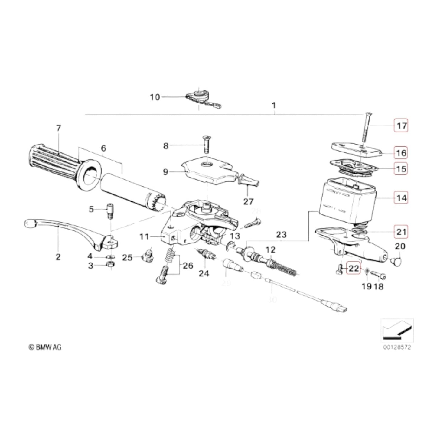 Brake fluid reservoir kit NEW BMW R45 R60 R65 R75 R80 R100