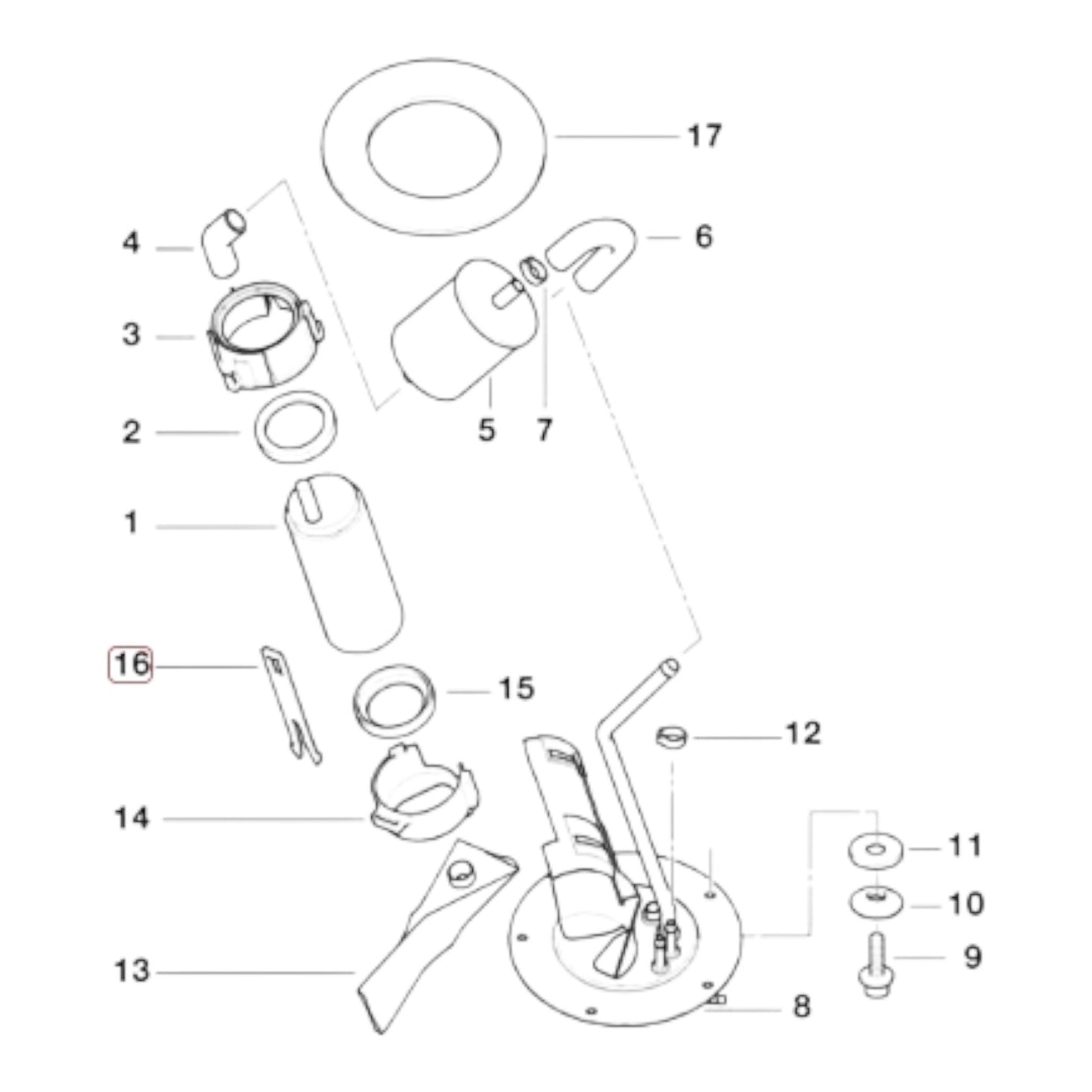 Fuel pump mount fixing clamp NEW BMW K1200 R1200 R850 16142305764