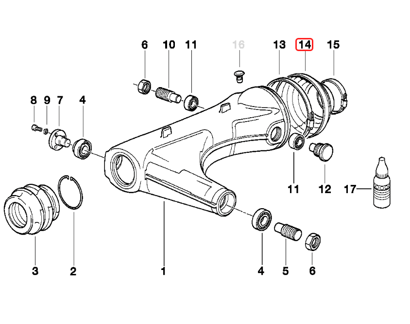 Swing arm gaiter NEW 33171452504